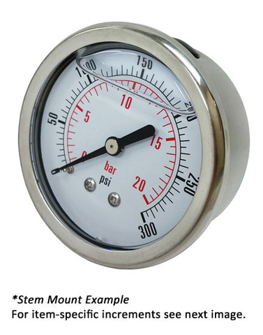 2.5" Gauge - Center Back (0 - 1000 psi) - Liquid-filled - CF1P-070D