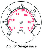 2.5" Dry Gauge - Center Back (30"Hg - 0 psi) - CDS-1V-000D